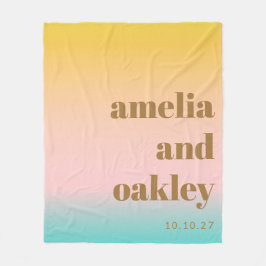Cobertor De Velo Personalização de Casamento Exclusivo do Gradiente
