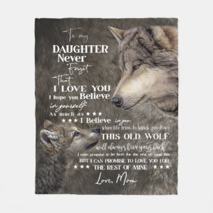 Cobertor De Velo Personalizada Uma Carta À Minha Filha,