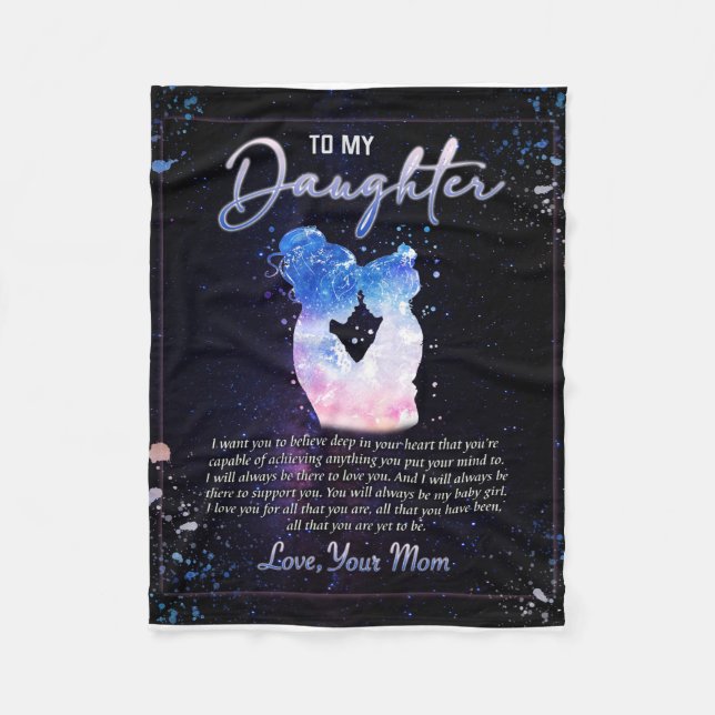 Cobertor De Velo Personalizada Uma Carta À Minha Filha, Em Aberto P (Frente)