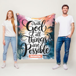 Cobertor De Velo Personalizadas Todas As Coisas São Possíveis Crist