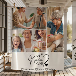 Cobertor De Velo Personalizado 3 Fotos Melhor Nana Já Minimalista
