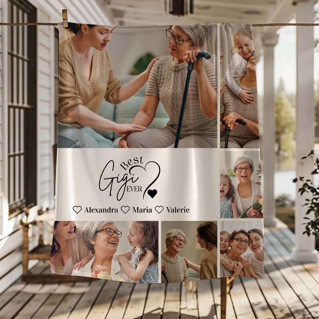 Cobertor De Velo Personalizado 6 Fotos Melhor Nonna Já Minimalista (Criador carregado)