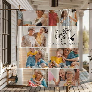Cobertor De Velo Personalizado 7 Fotos Melhor Vovó Já Minimalista