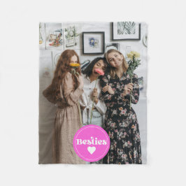 Cobertor De Velo personalizado besties amigos retrorreflectotipogra