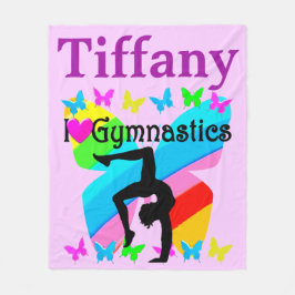 COBERTOR DE VELO PERSONALIZADO EU AMO GINÁSTICOS PERSONALIZADOS BLA