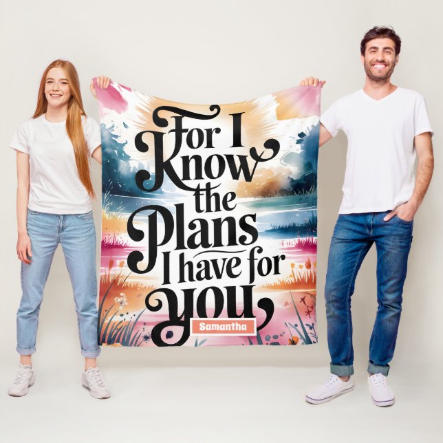 Cobertor De Velo Personalizado Para Eu Conhecer Os Planos Cristãos (In Situ)