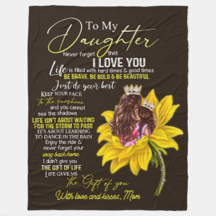Cobertor De Velo Personalizado Para Meu Amor Filha Da Mãe Sunflow