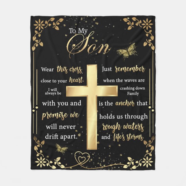 Cobertor De Velo Personalizado Para Meu Filho Em Aberto (Frente)