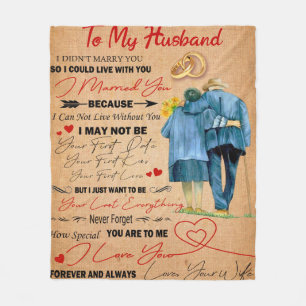 Cobertor De Velo Personalizado Para Meu Marido, Marido Aniversário