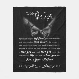 Cobertor De Velo Personalizado Para Minha Esposa Em Aberto