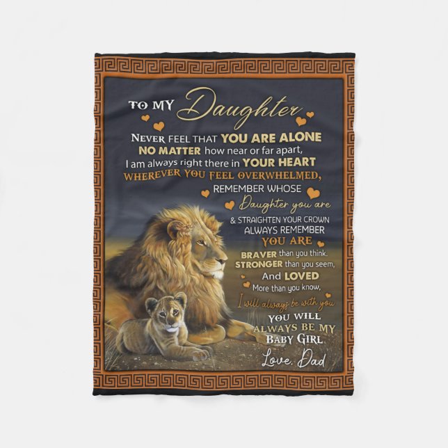 Cobertor De Velo Personalizado Para Minha Filha Do Pai, (Frente)