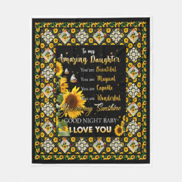 Cobertor De Velo Personalizado Para Minha Incrível Filha Girassol