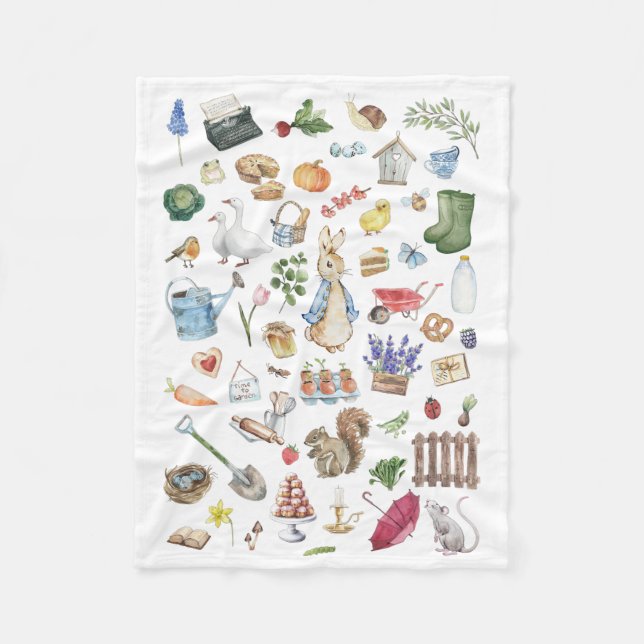 Cobertor De Velo personalizado peter o coelho (Frente)