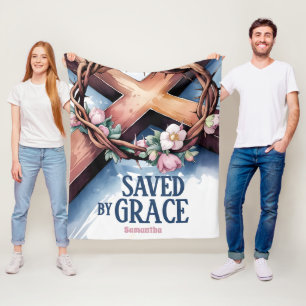 Cobertor De Velo Personalizado Salvo Por Grace Christian