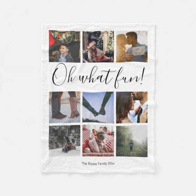 Cobertor De Velo Personalizado Único Oh Que Divertido (Frente)