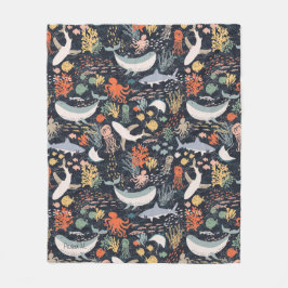 Cobertor De Velo Personalizado | Vida marinha