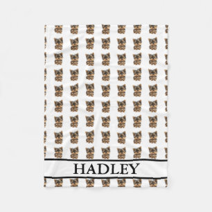 Cobertor De Velo Personalizado Yorkie Yorkshire Terrier