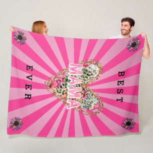 Cobertor De Velo Personalizar a Mãe Floral do Coração