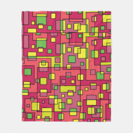 Cobertor De Velo Personalizar Abstrato do Verde limão Rosa Rosa