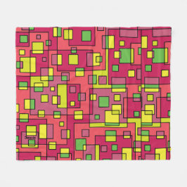 Cobertor De Velo Personalizar Abstrato do Verde limão Rosa Rosa