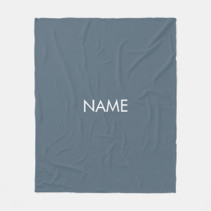 Cobertor De Velo Personalizar com nome, cinza minimalista de texto 