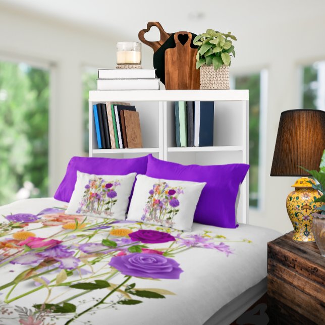 Cobertor De Velo Personalizar Flores do Coração (Criador carregado)