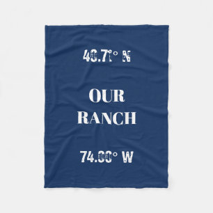 Cobertor De Velo Personalizar nossas coordenadas de ranchura