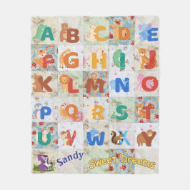 Cobertor De Velo Personalizar o animal da Vintage Alfa Fleece Blank