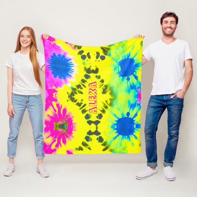 COBERTOR DE VELO PERSONALIZAR O TIE-DYE DO DESIGN ABSTRATO (In Situ)