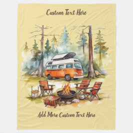 Cobertor De Velo Personalize Camper Van Estacionado Nas Matas Campi