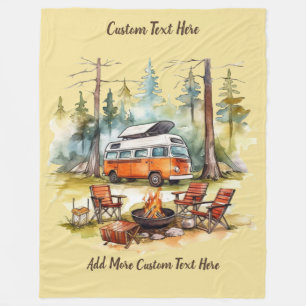 Cobertor De Velo Personalize Camper Van Estacionado Nas Matas Campi