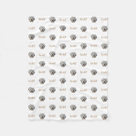 Cobertor De Velo Personalize! Foto E Nome Do Pet WHITE