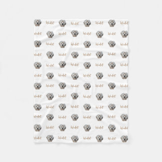 Cobertor De Velo Personalize! Foto E Nome Do Pet WHITE