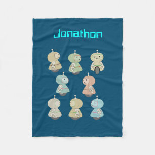Cobertor De Velo Personalize-o - ilustração de robô bonito