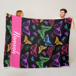 Cobertor De Velo Personalize seu próprio padrão de borboleta