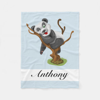 Cobertor De Velo Personalize Seu Próprio Panda De Bebê Bonito