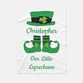 Cobertor De Velo Personalize St. Patrick's Irlandês Verde Leprechau