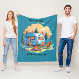 Cobertor De Velo Personalize Veículo Recreativo Acampamento Fogueir