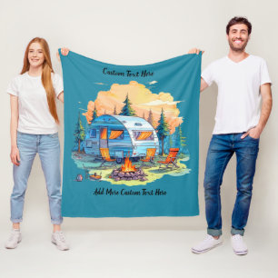 Cobertor De Velo Personalize Veículo Recreativo Acampamento Fogueir