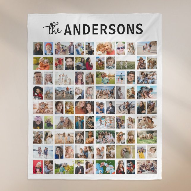 Cobertor De Velo Personalized 81 Photo Collage White (Criador carregado)