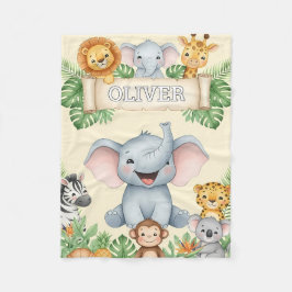 Cobertor De Velo Personalized Animal Blanket with Name