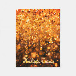 Cobertor De Velo Personalized Baby Blanket With Gold Faux Sparkle