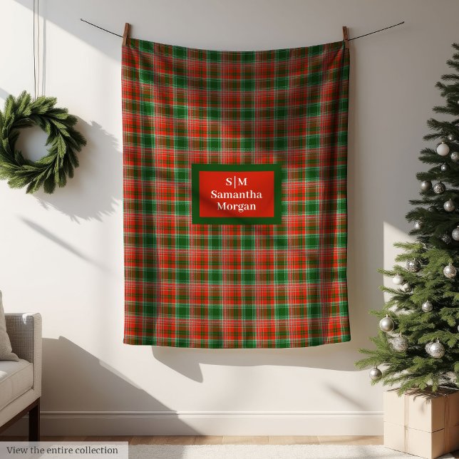 Cobertor De Velo Personalized Blanket Monogram Christmas Style (Personalized Blanket Monogram Christmas Style)