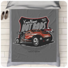Personalized Chopped Red Hot Rod Coupe Speed Shop 