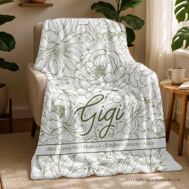 Cobertor De Velo Personalized Custom Grandma