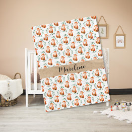 Cobertor De Velo Personalized Cute Fox baby blanket keepsake
