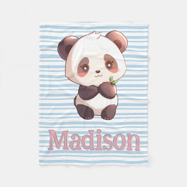 Cobertor De Velo Personalized Cute Panda (Frente)