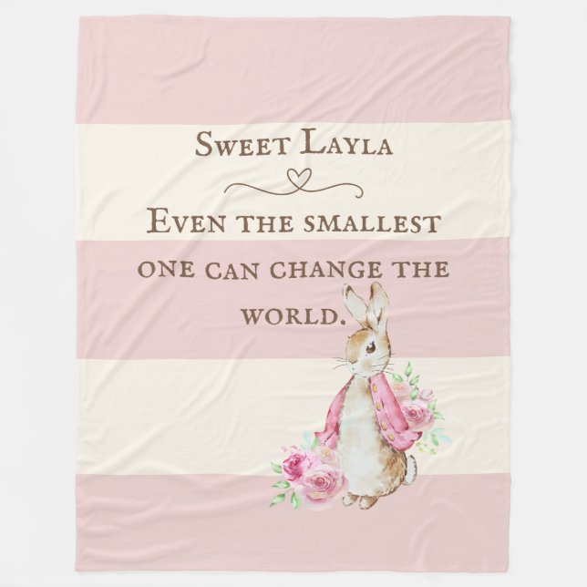 Cobertor De Velo Personalized Cute Peter Rabbit Baby (Frente)