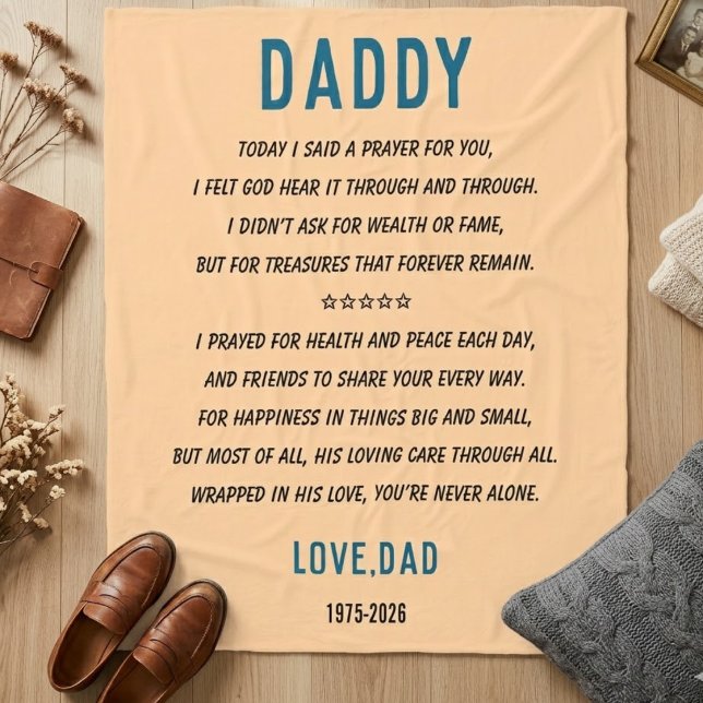 Cobertor De Velo Personalized Dad Blanket | Custom Father’s Day (Personalized Best Father’s Day | Custom daddy Fleece Blanket)