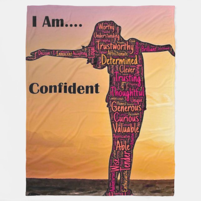 Cobertor De Velo Personalized Empowering Women's Blanket (Frente)